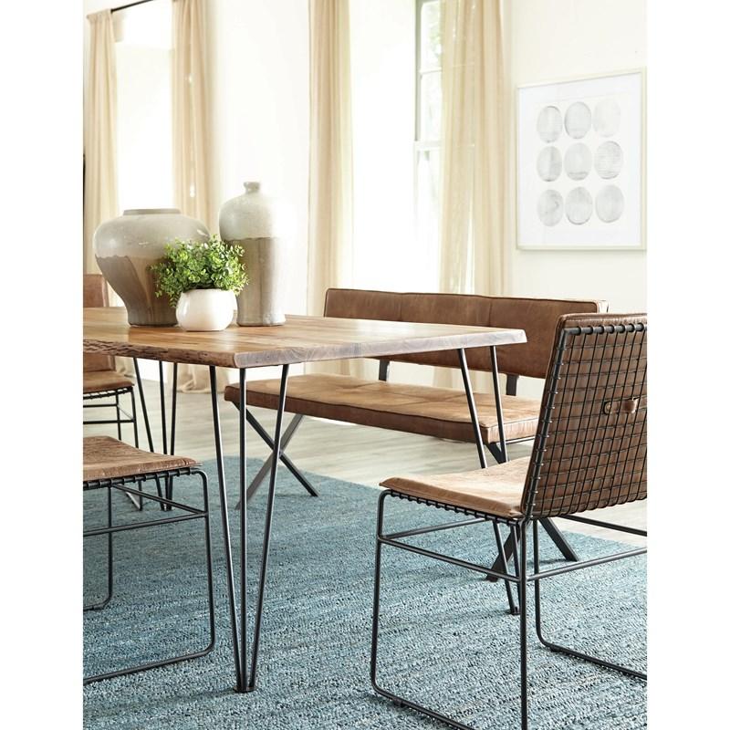 Large Picture of Coaster Furniture Abbott 192502 Metal Dining Side Chair - Antique Brown