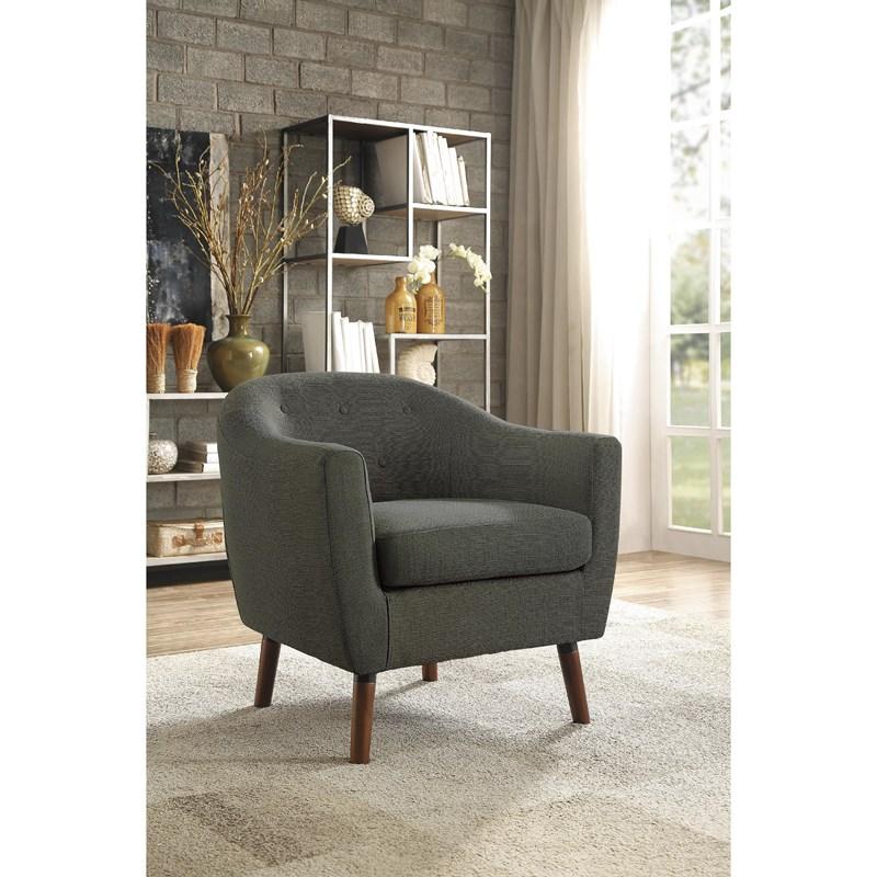 Large Picture of Homelegance Lucille 1192GY Accent Chair