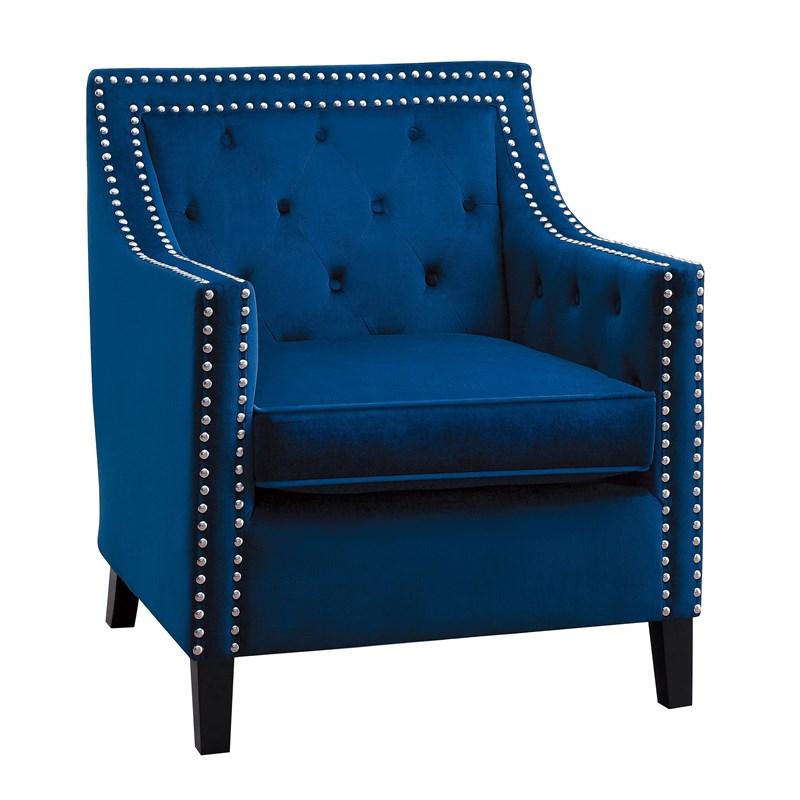 Large Picture of Homelegance Grazioso 1297NV-1NN Accent Chair - Navy