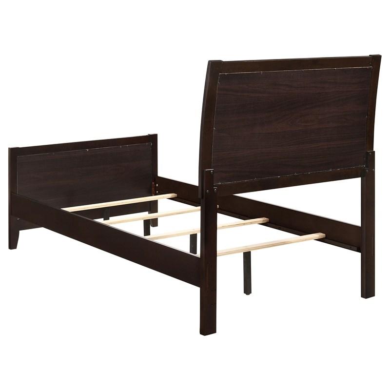 Large Picture of Coaster Furniture Carlton 202091T Wood Twin Panel Bed - Cappuccino