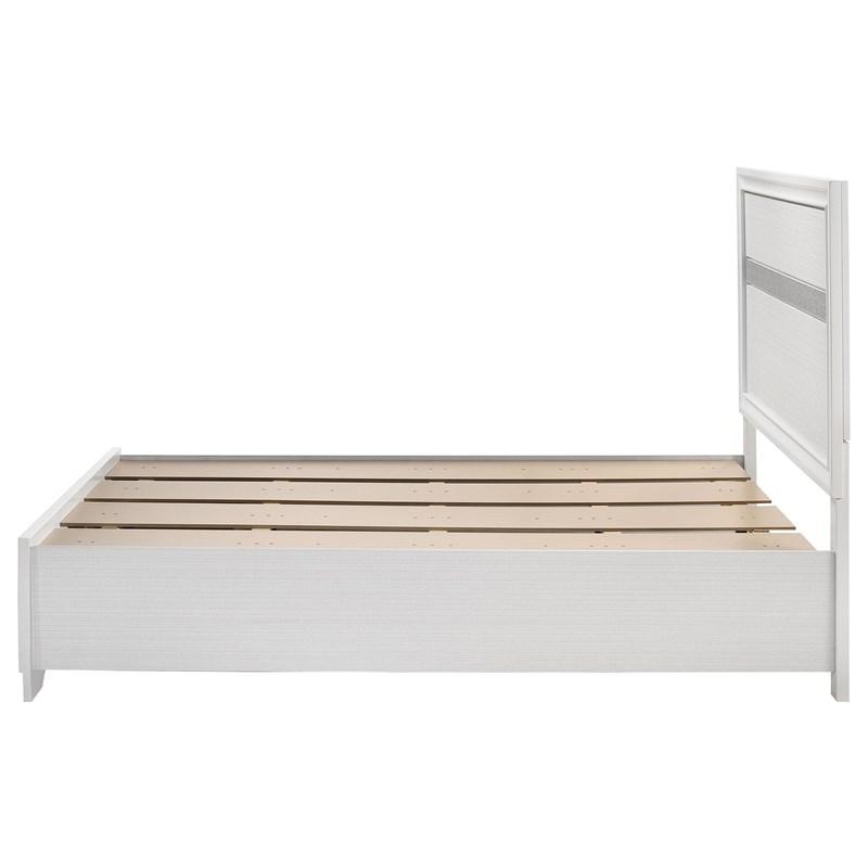 Large Picture of Coaster Furniture Miranda 205111F 51-inch Wood Full Storage Panel Bed - White