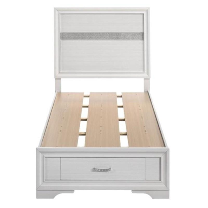 Large Picture of Coaster Furniture Miranda 205111T 51-inch Wood Twin Storage Panel Bed - White