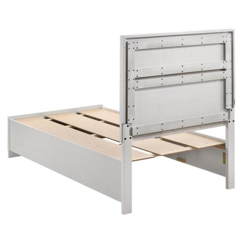 Large Picture of Coaster Furniture Miranda 205111T 51-inch Wood Twin Storage Panel Bed - White