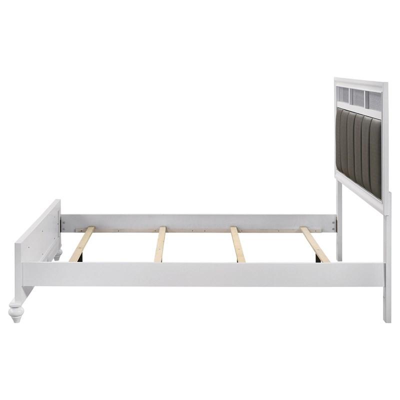 Large Picture of Coaster Furniture Barzini 205891Q Wood Queen Panel Bed - White