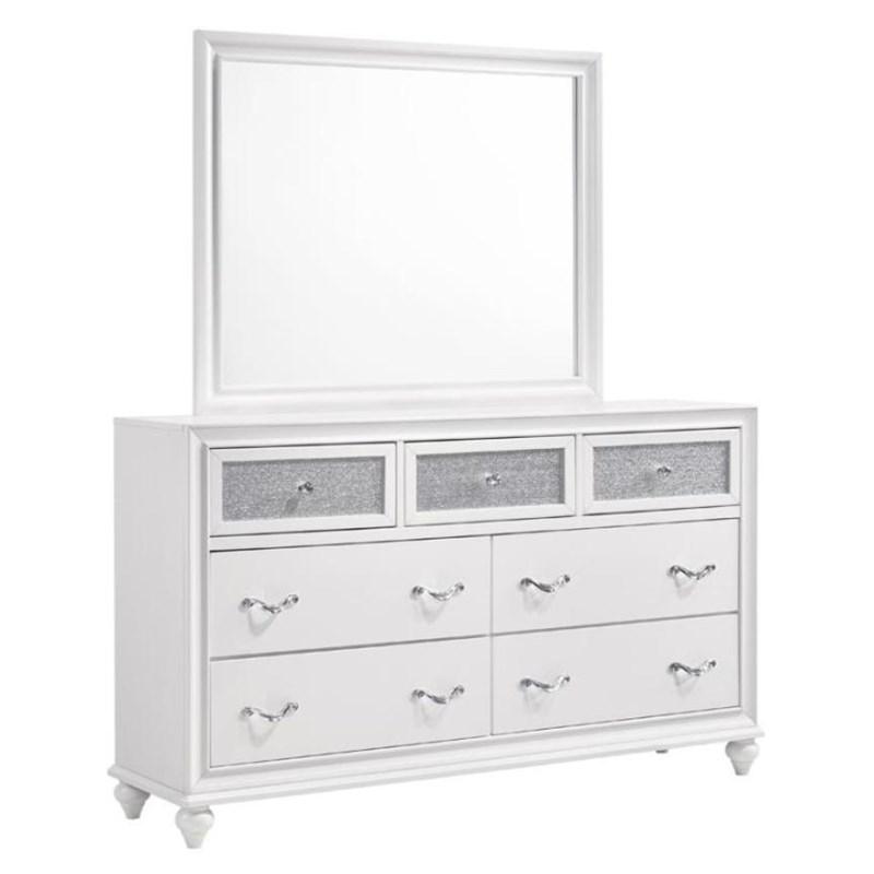 Large Picture of Coaster Furniture Barzini 205894 Dresser Mirror - White