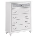 Coaster Furniture Barzini 205895 5-Drawer Bedroom Chest - White