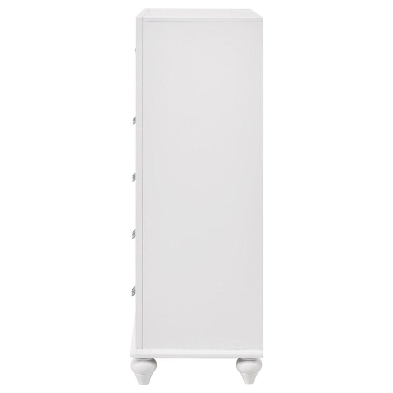 Large Picture of Coaster Furniture Barzini 205895 5-Drawer Bedroom Chest - White
