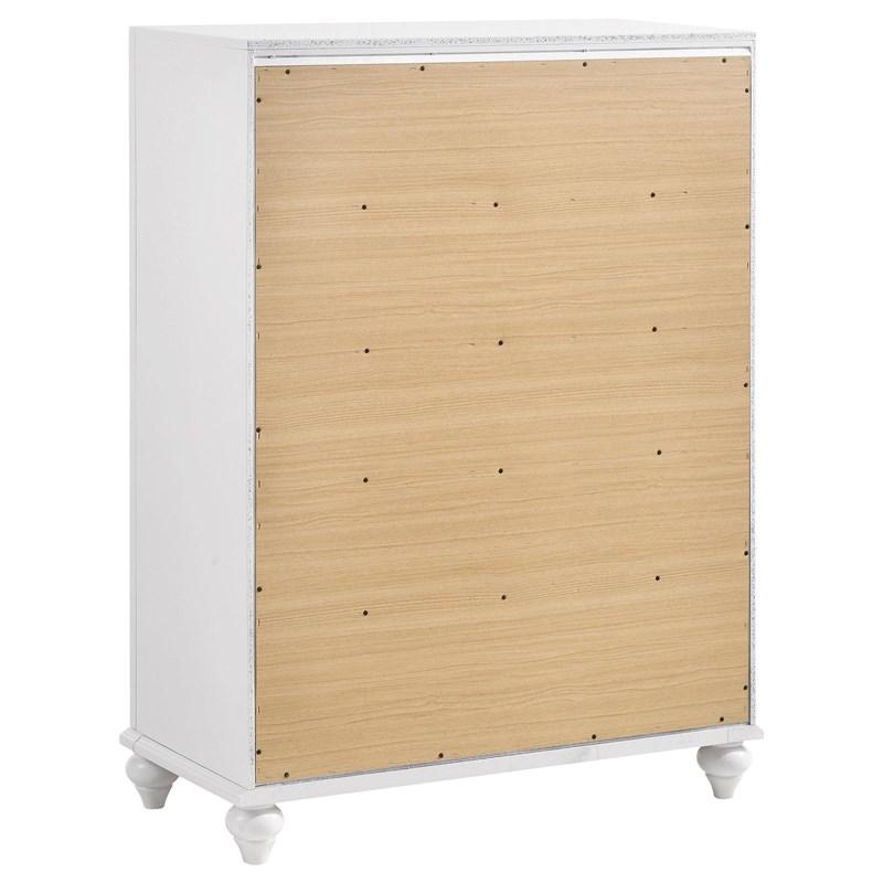 Large Picture of Coaster Furniture Barzini 205895 5-Drawer Bedroom Chest - White