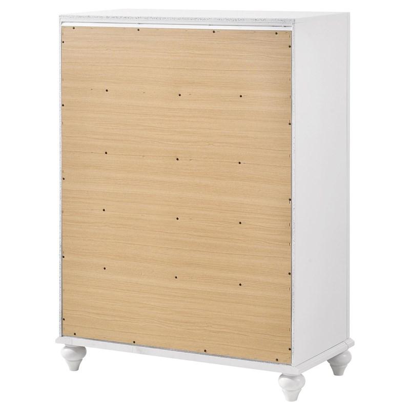 Large Picture of Coaster Furniture Barzini 205895 5-Drawer Bedroom Chest - White