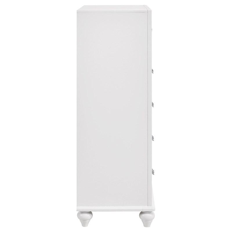 Large Picture of Coaster Furniture Barzini 205895 5-Drawer Bedroom Chest - White