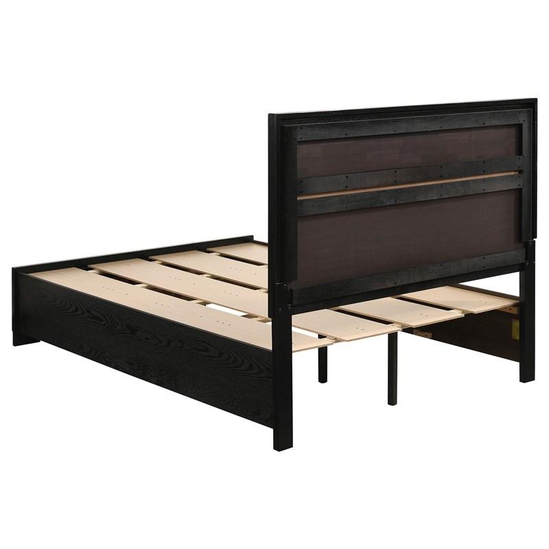 Large Picture of Coaster Furniture Miranda 206361F 51-inch Wood Full Storage Panel Bed - Black