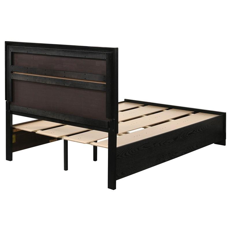 Large Picture of Coaster Furniture Miranda 206361F 51-inch Wood Full Storage Panel Bed - Black