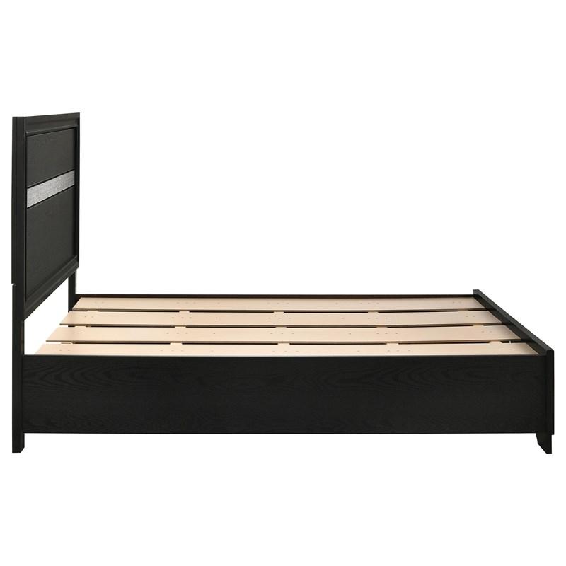 Large Picture of Coaster Furniture Miranda 206361F 51-inch Wood Full Storage Panel Bed - Black