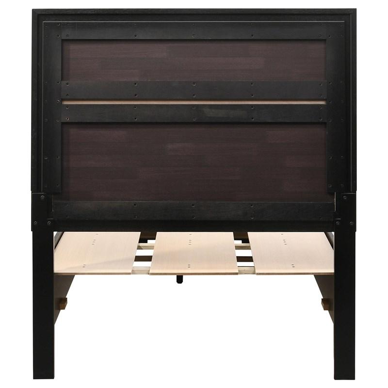Large Picture of Coaster Furniture Miranda 206361T 51-inch Wood Twin Storage Panel Bed - Black
