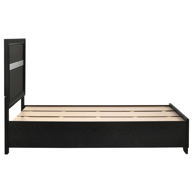 Large Picture of Coaster Furniture Miranda 206361T 51-inch Wood Twin Storage Panel Bed - Black
