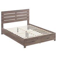 Coaster Furniture Brantford 207040Q Wood Queen Storage Panel Bed - Barrel Oak (Beds - Queen)