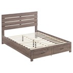 Coaster Furniture Brantford 207040KE Wood Eastern King Storage Panel Bed - Barrel Oak