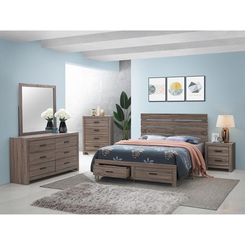 Large Picture of Coaster Furniture Brantford 207042 2-Drawer Nightstand - Barrel Oak