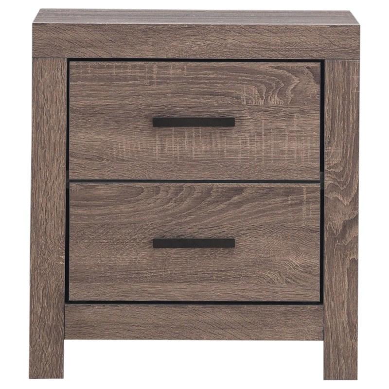 Large Picture of Coaster Furniture Brantford 207042 2-Drawer Nightstand - Barrel Oak