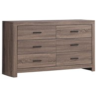 Coaster Furniture Brantford 207043 6-Drawer Dresser - Barrel Oak (Dressers - 6 Drawers)