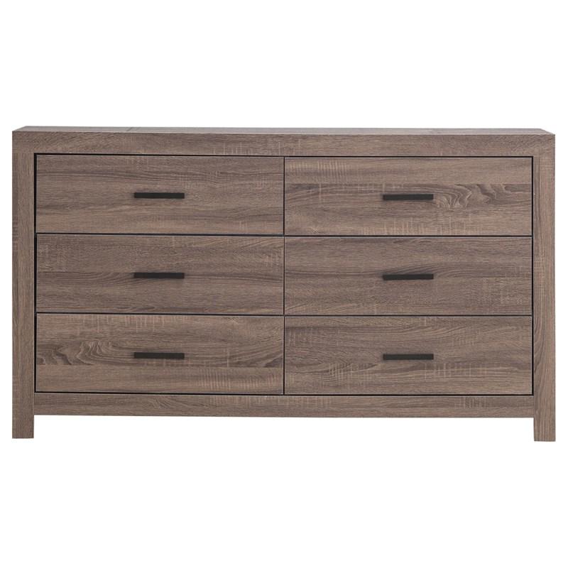 Large Picture of Coaster Furniture Brantford 207043 6-Drawer Dresser - Barrel Oak