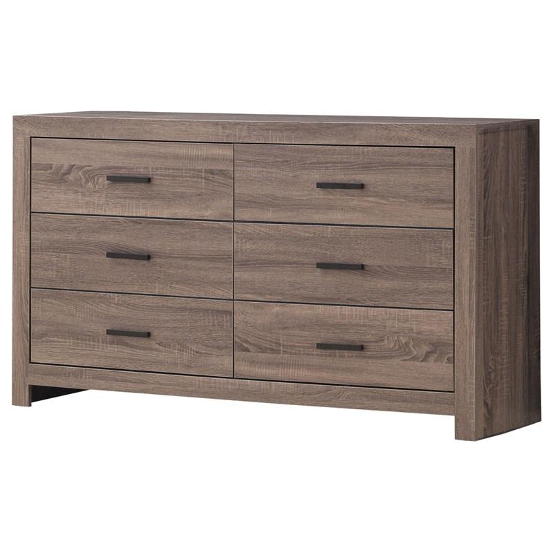 Large Picture of Coaster Furniture Brantford 207043 6-Drawer Dresser - Barrel Oak