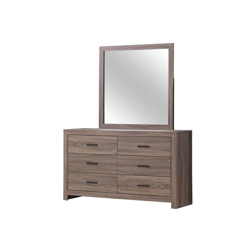 Large Picture of Coaster Furniture Brantford 207044 Dresser Mirror - Barrel Oak