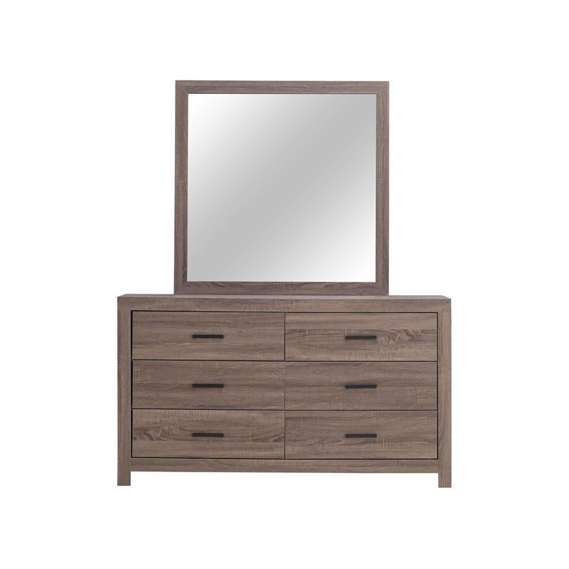 Large Picture of Coaster Furniture Brantford 207044 Dresser Mirror - Barrel Oak