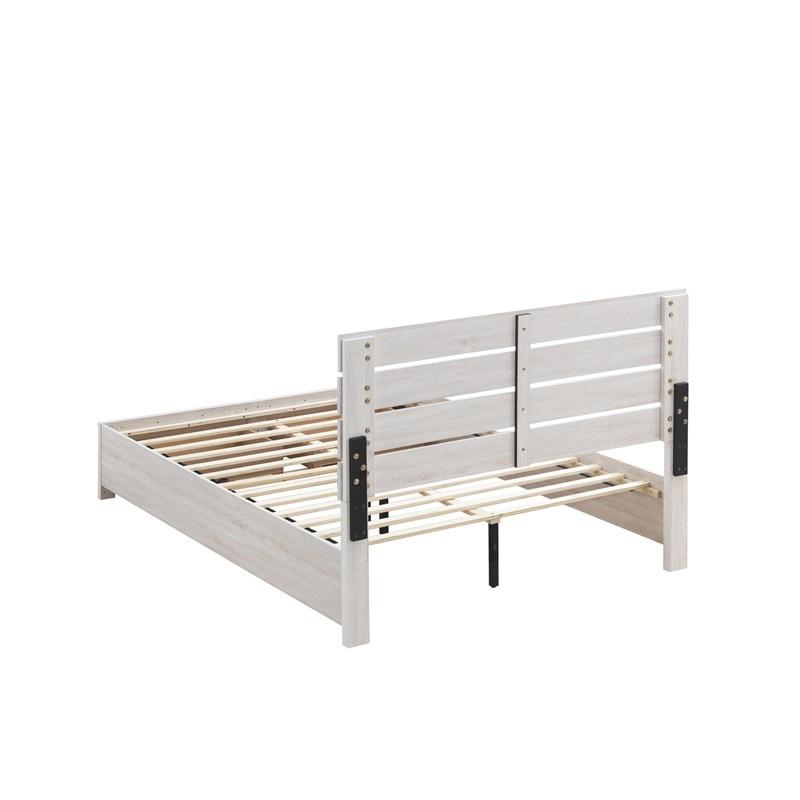 Large Picture of Coaster Furniture Brantford 207050Q Wood Queen Storage Panel Bed - Coastal White