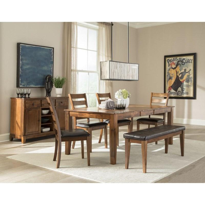 Large Picture of Intercon Furniture Kona KA-TA-4278B-BDY-C Butterfly Leaf Dining Table - Brandy