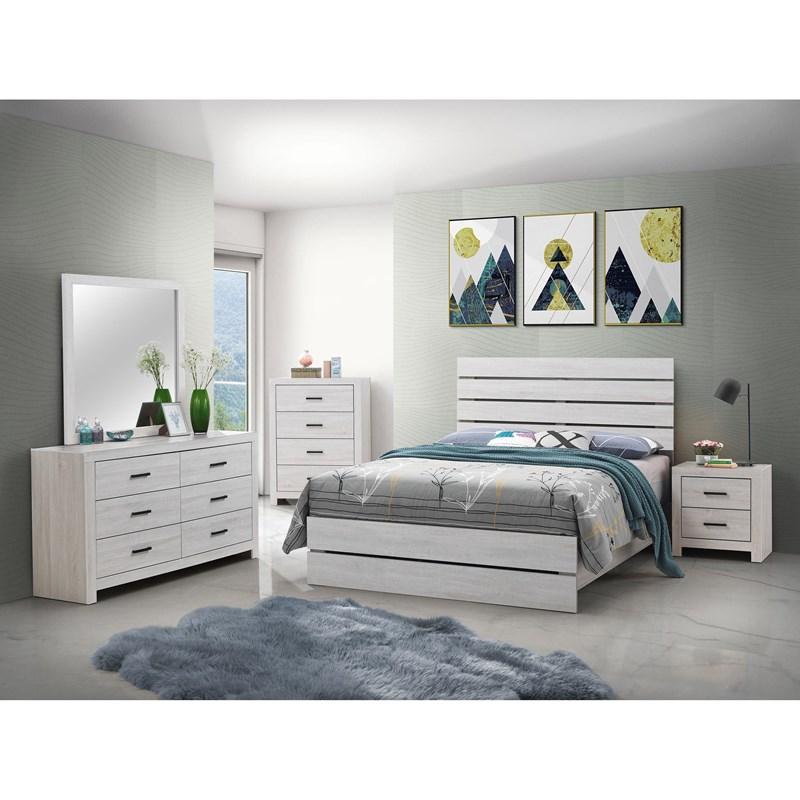Large Picture of Coaster Furniture Brantford 207052 2-Drawer Nightstand - Coastal White