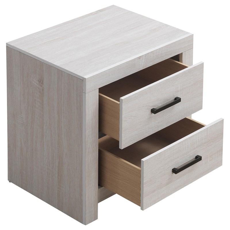 Large Picture of Coaster Furniture Brantford 207052 2-Drawer Nightstand - Coastal White