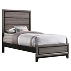 Coaster Furniture Watson 212421T Wood Twin Panel Bed - Grey Oak