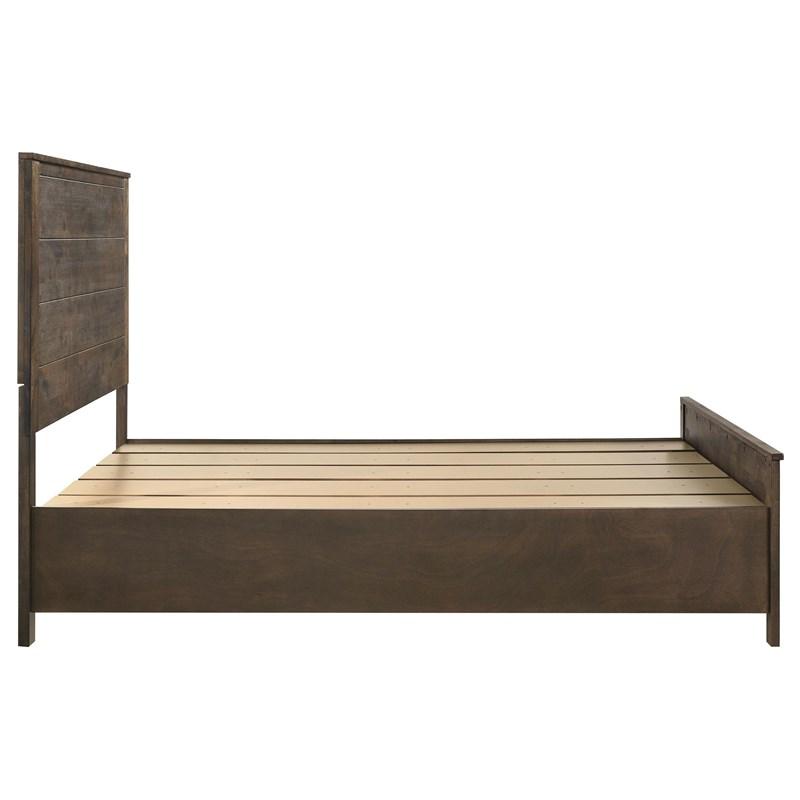Large Picture of Coaster Furniture Woodmont 222631Q Wood Queen Storage Panel Bed - Rustic Golden Brown