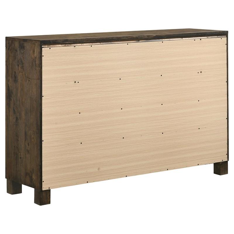 Large Picture of Coaster Furniture Woodmont 222633 8-Drawer Dresser - Rustic Golden Brown