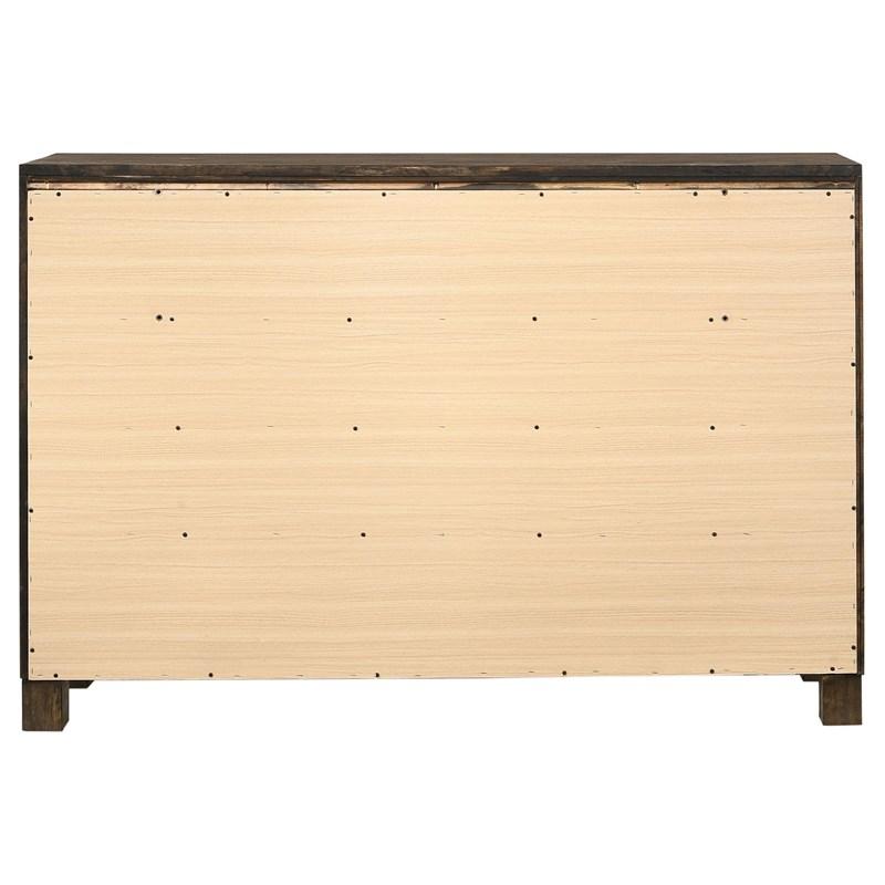 Large Picture of Coaster Furniture Woodmont 222633 8-Drawer Dresser - Rustic Golden Brown