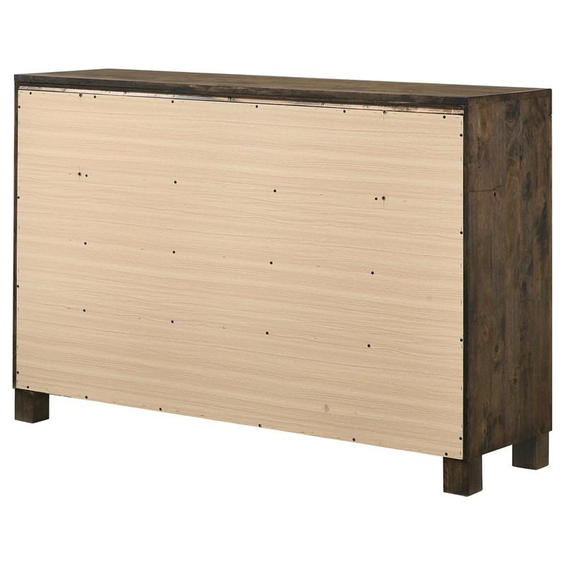 Large Picture of Coaster Furniture Woodmont 222633 8-Drawer Dresser - Rustic Golden Brown