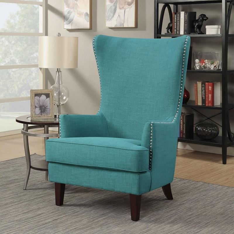 Large Picture of Elements International Kori Accent Chair - Heirloom Teal