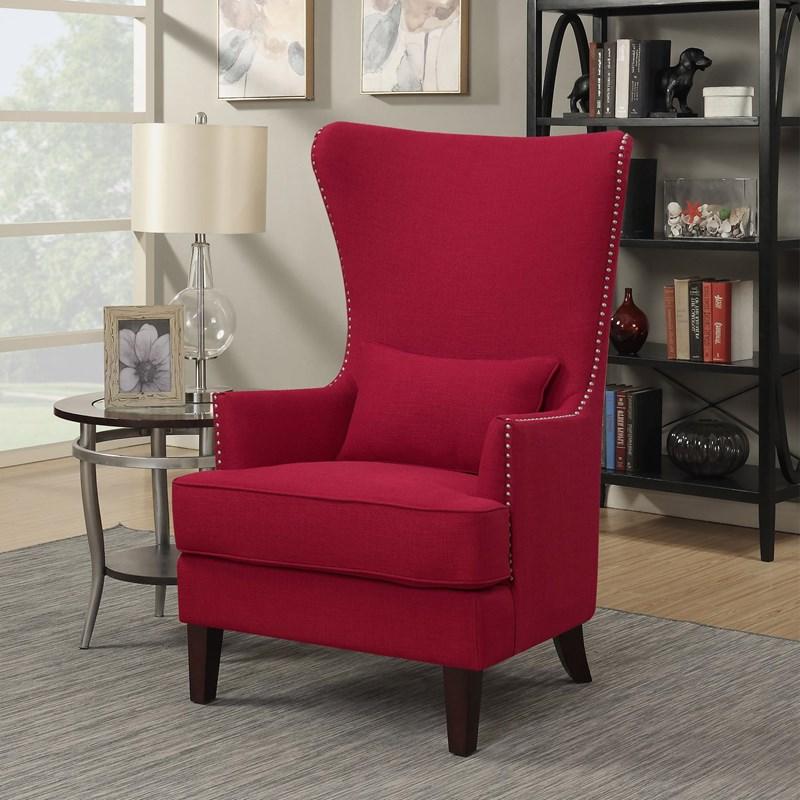 Large Picture of Elements International Kori Accent Chair - Berry