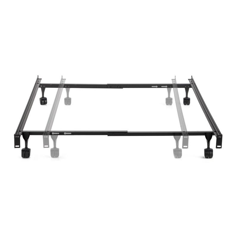 Large Picture of Malouf Structures Adjustable Bed Frame- Wheels (Twin/Full XL)
