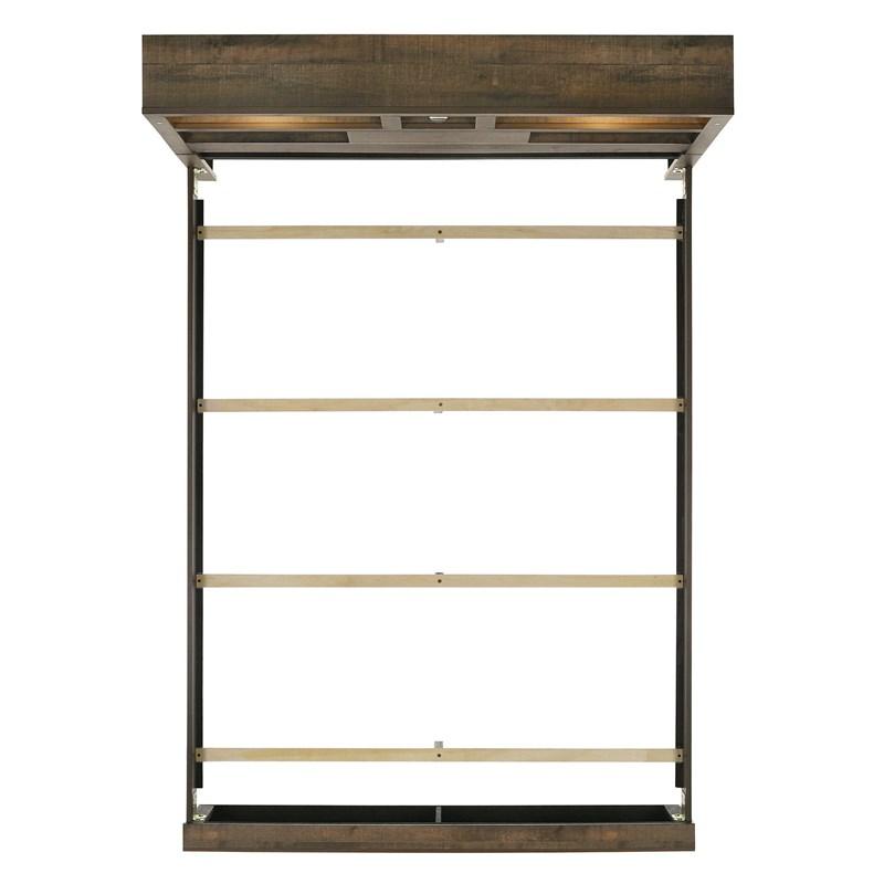Large Picture of Elements International Bailey BY520KB King Bookcase Bed with Bluetooth