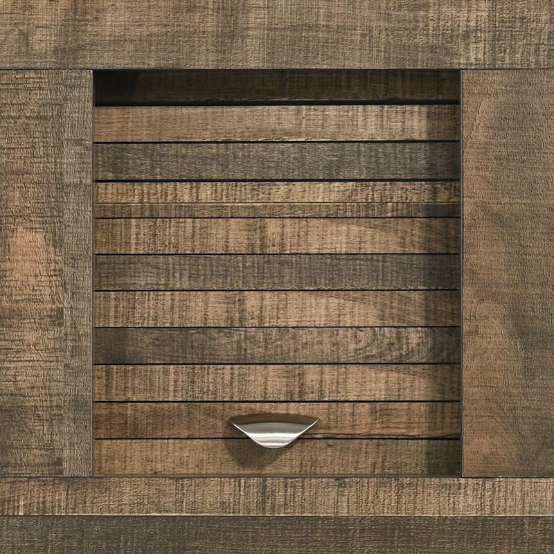 Large Picture of Elements International Bailey BY520KB King Bookcase Bed with Bluetooth