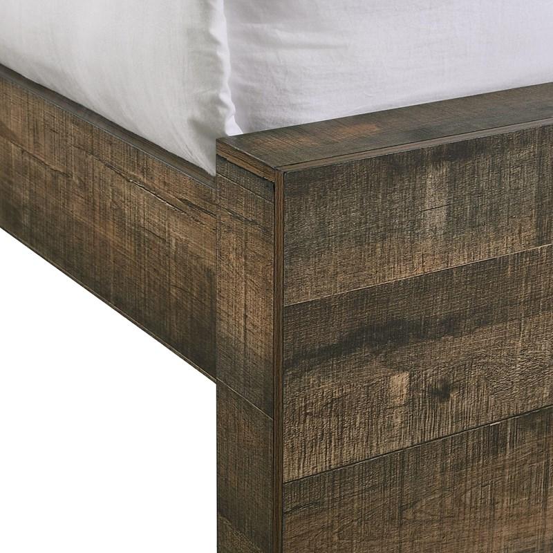 Large Picture of Elements International Bailey BY520KB King Bookcase Bed with Bluetooth