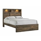 Elements International Bailey BY520QB Queen Bookcase Bed with Bluetooth
