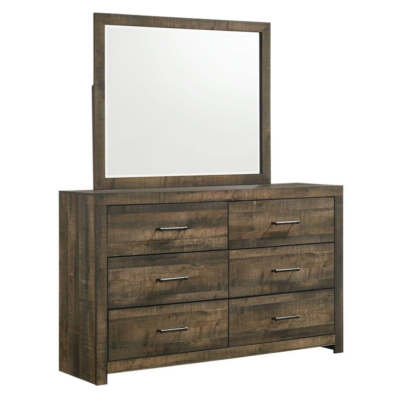 Elements International Bailey BY500DRMR Dresser and Mirror Set