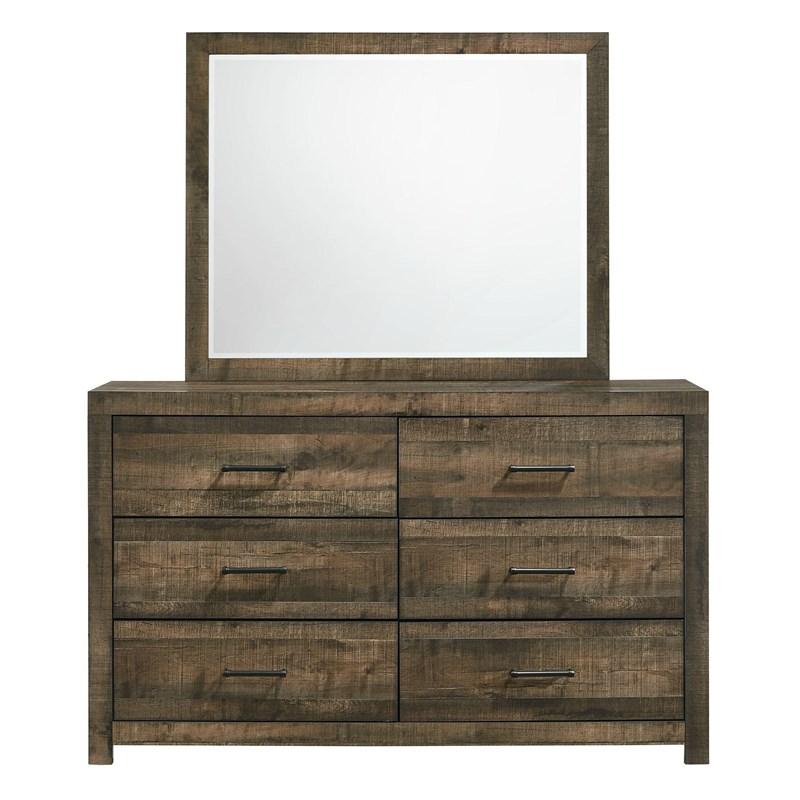 Large Picture of Elements International Bailey BY500DRMR Dresser and Mirror Set