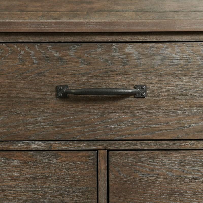 Large Picture of Elements International Scott SC300NS Nightstand with USB Ports - Walnut