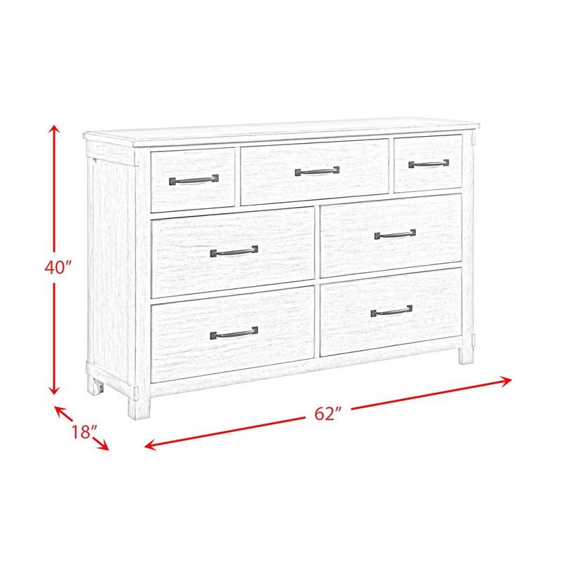Large Picture of Elements International Scott SC300DR Dresser - Walnut