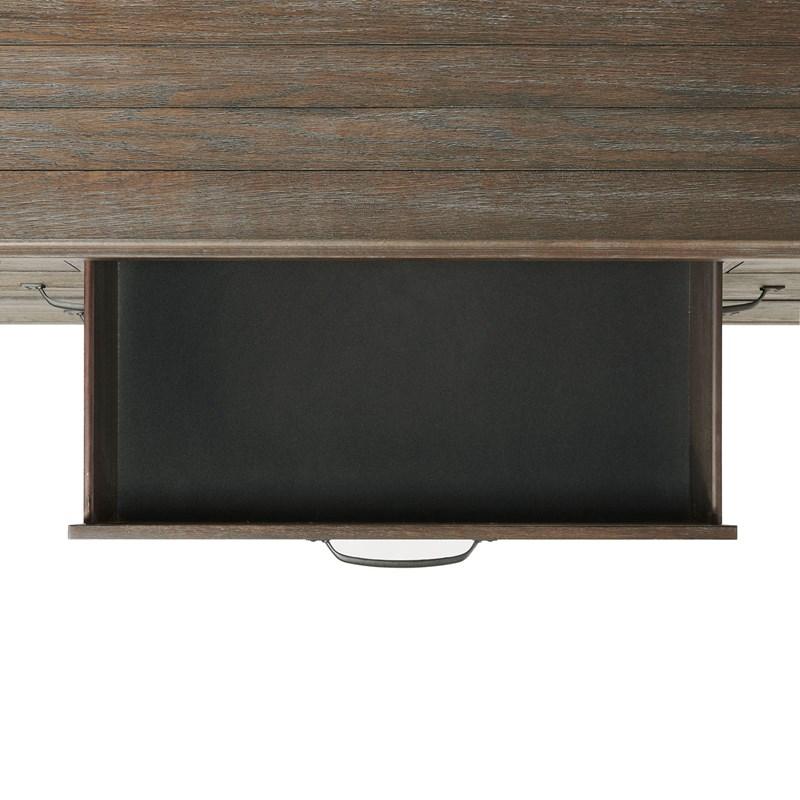Large Picture of Elements International Scott SC300DRMR Dresser with Mirror Set - Walnut