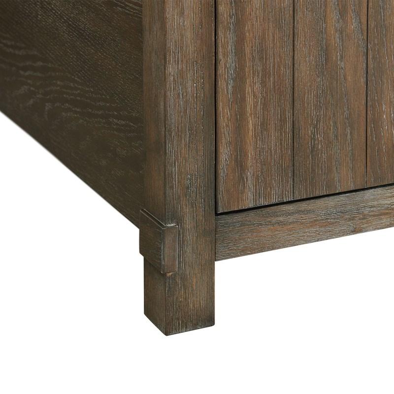 Large Picture of Elements International Scott SC370QB Queen Platform Storage Bed - Walnut